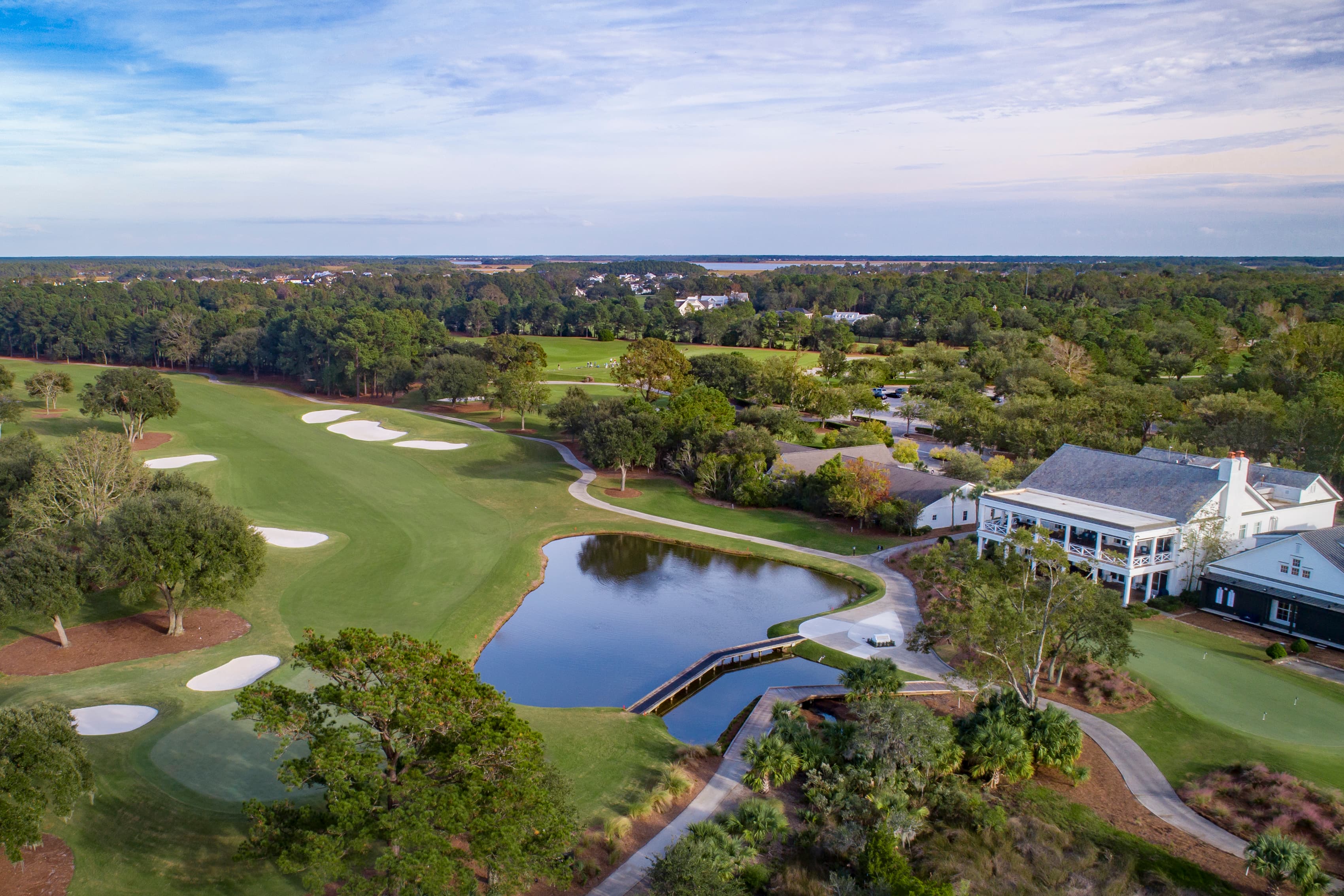 Daniel Island Club clubhouse and golf course